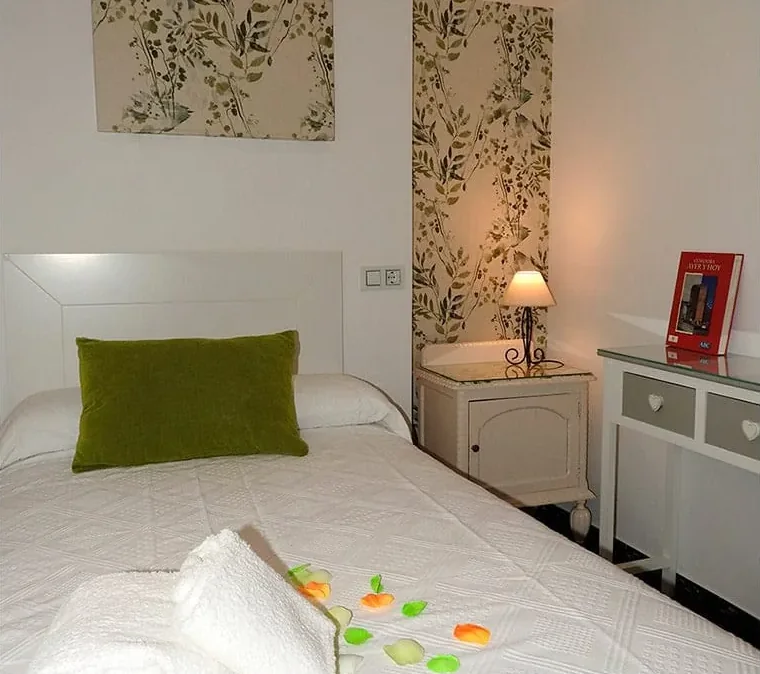 Habitación individual del Hostal Bruña en Madrid