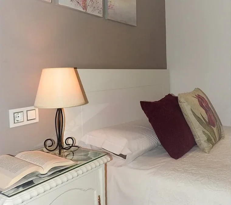 Habitación individual del Hostal Bruña en Madrid